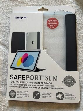 Targus Clear Back iPad Case with Black Spine for 10tj gen 10.9”